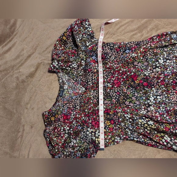 GAP - Floral V-Neck Puff Sleeve Maxi Dress -Size L - Picture 5 of 13